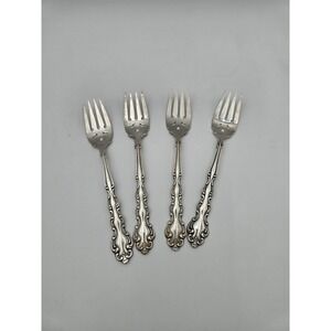 Vintage Community Silverplate Modern Baroque Salad Forks Set Of 4 Silver Plate